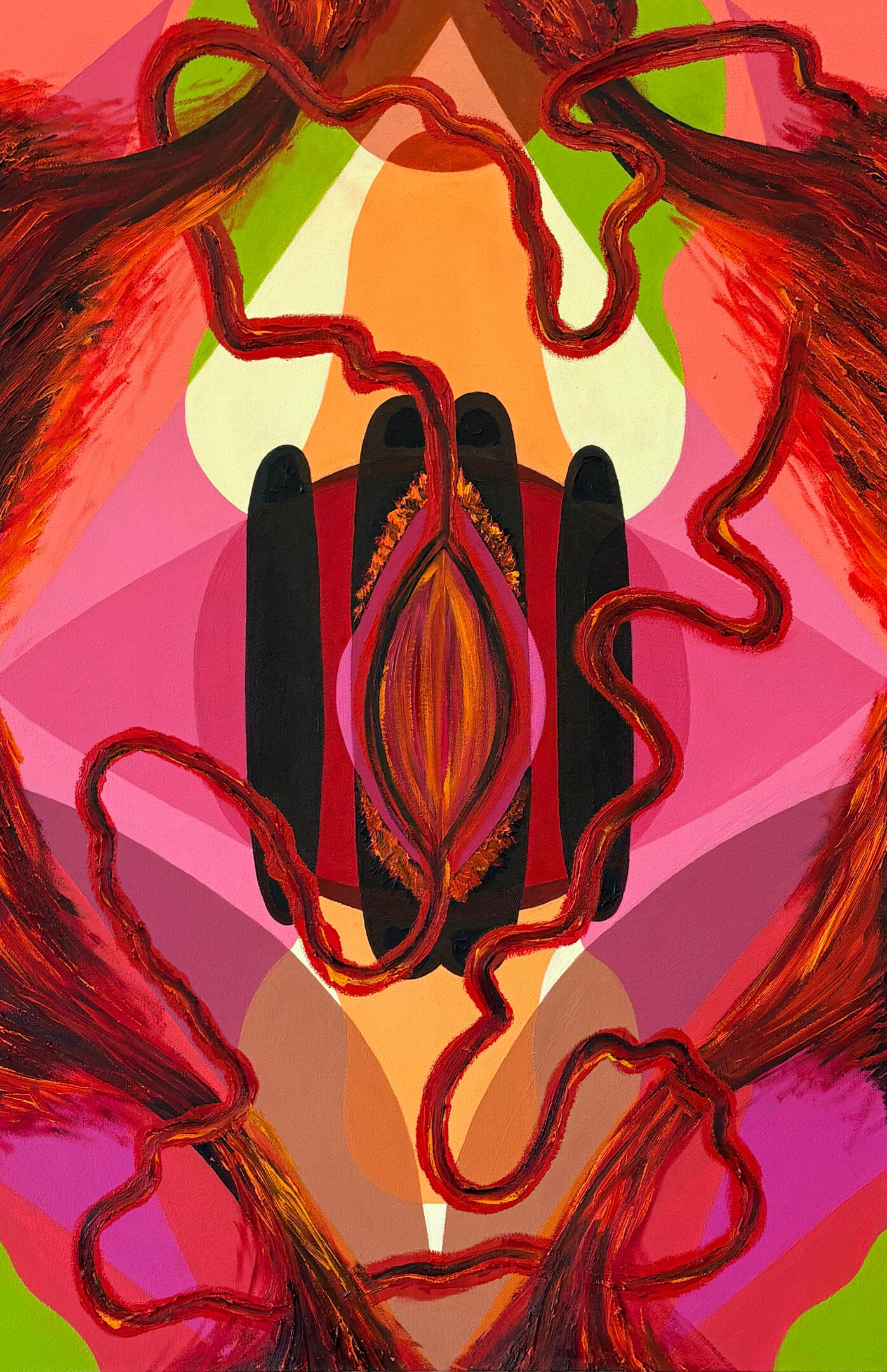 I Shouldn't Be Doing This (2026) acrylic and oil on canvas 36x24"
