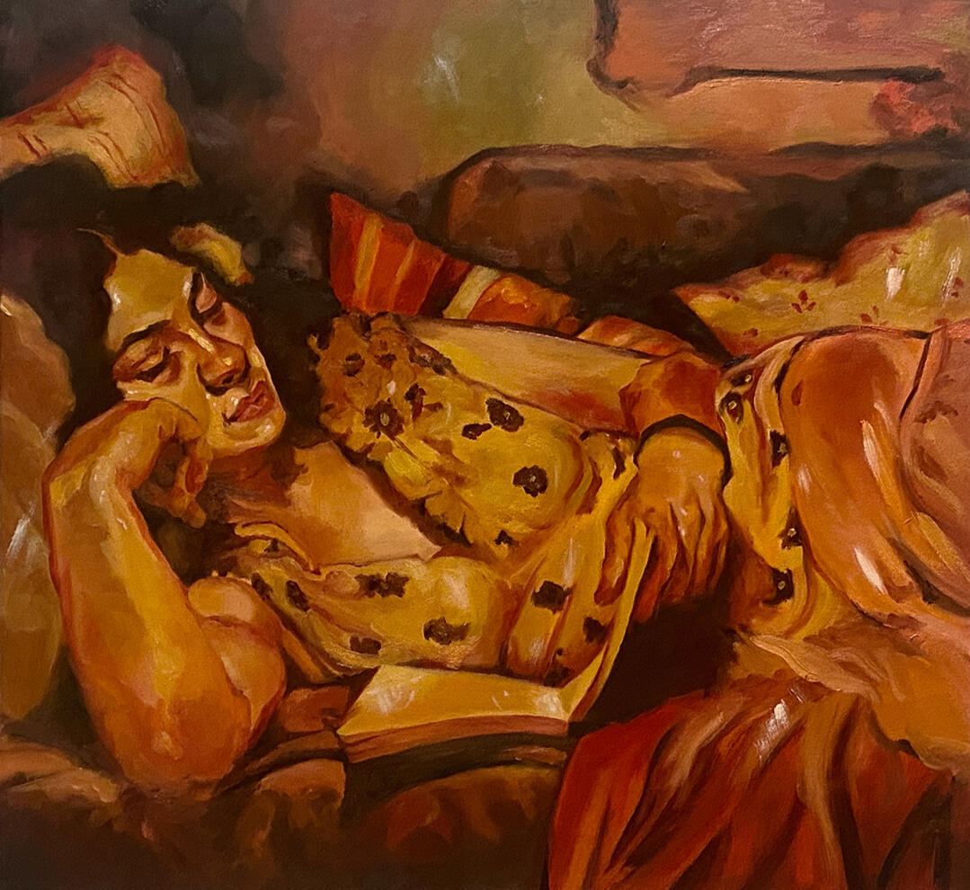 Master Copy of Joseph Lorusso's "A Favorite Poem" (2022) oil on canvas 24x26"