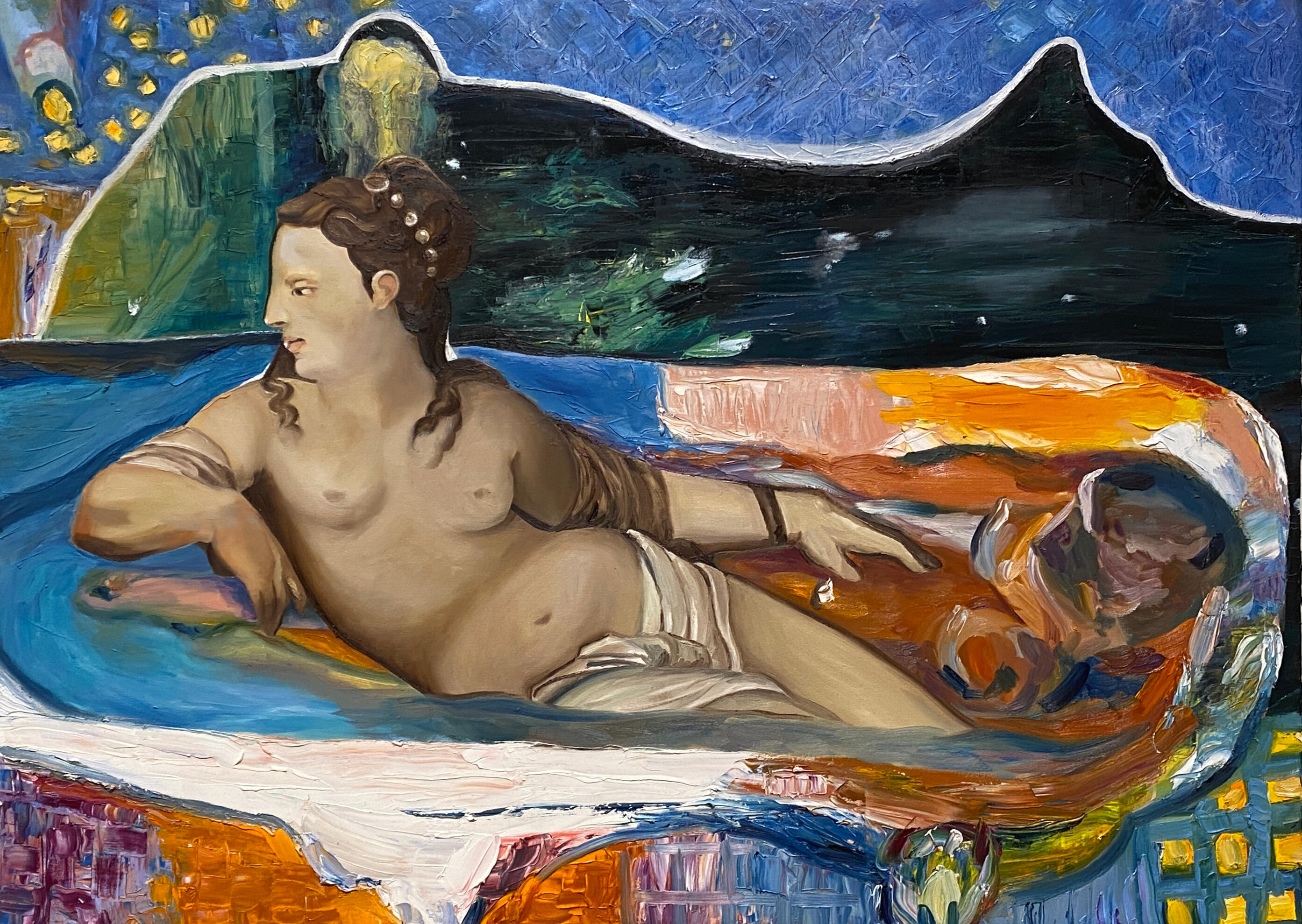 The Bathers (2024) oil on canvas 33x46"