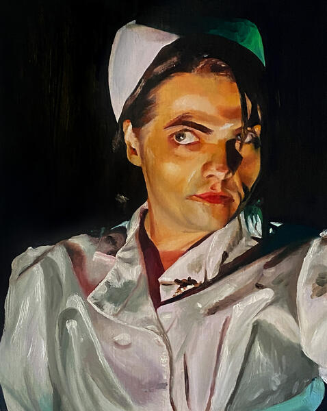 The Nurse (2022) oil on canvas 10x8"