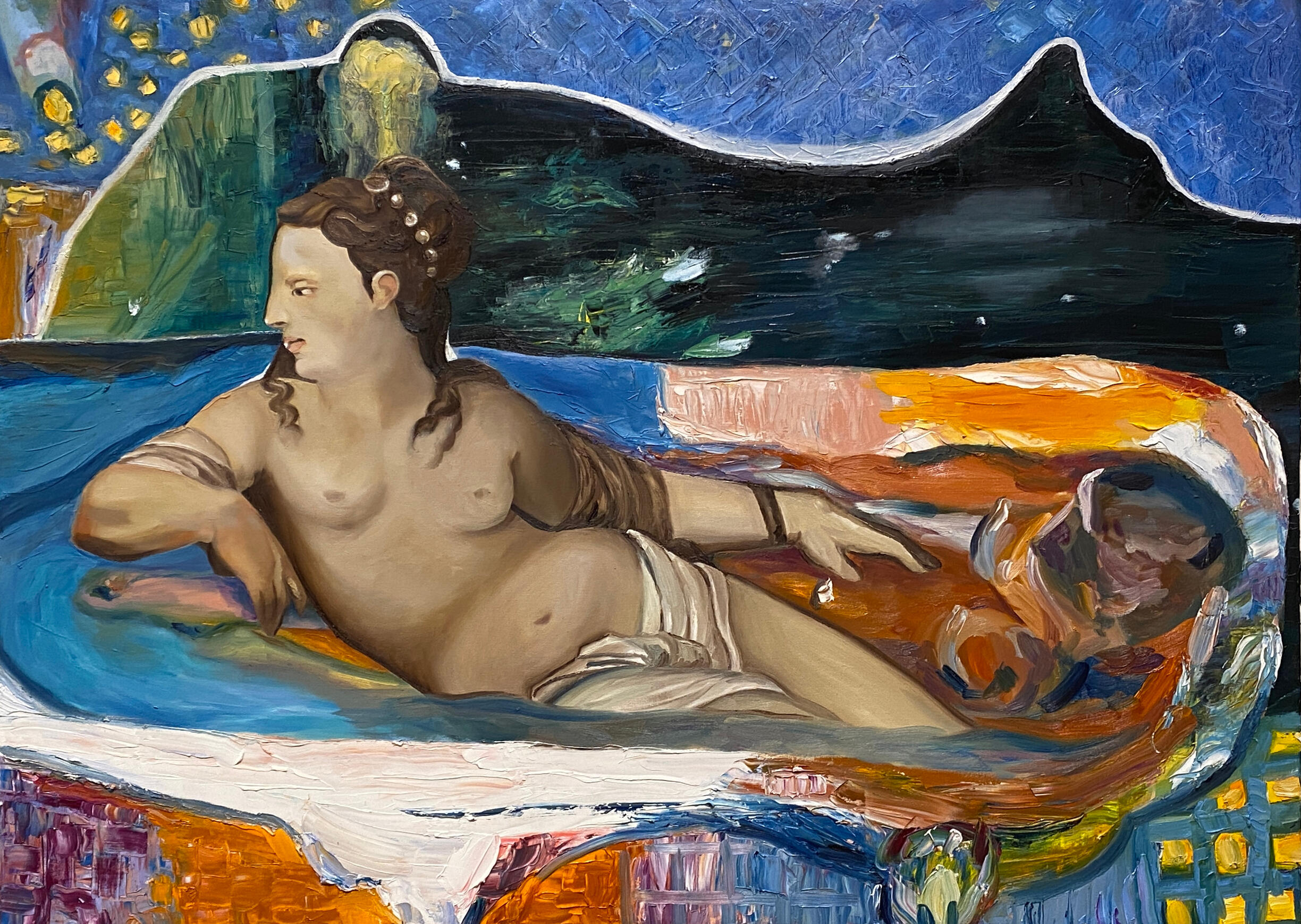 The Bathers (2024) oil on canvas 33x46"
