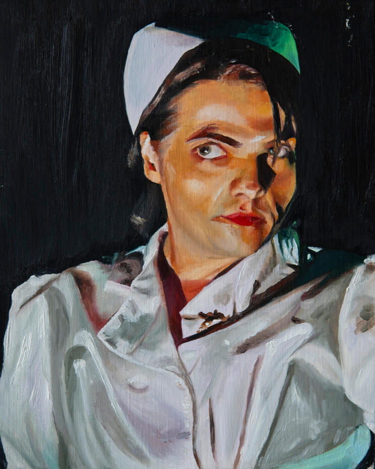 The Nurse (2022) oil on canvas 10x8"